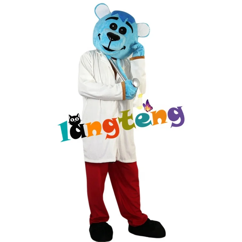 627  Funny Cute Blue Mouse Doctor Adult Mascot Costumes Cosplay Apparel Business Mascots For Party