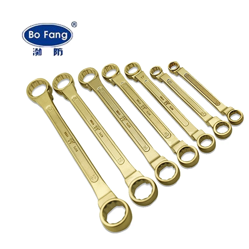 non sparking tools double box offset wench ring end double side spanner in beryllium copper aluminum bronze