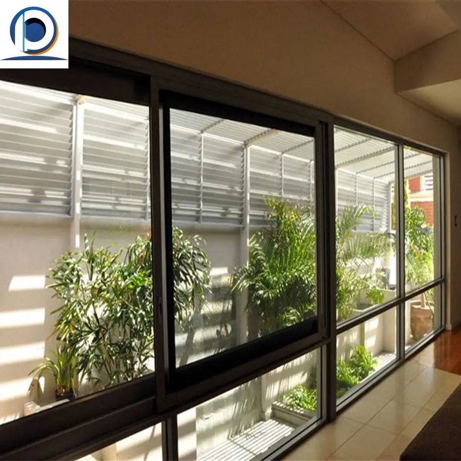 Prima Home Custom Aluminum Glass Sliding Window Tempered Glass Sliding Window