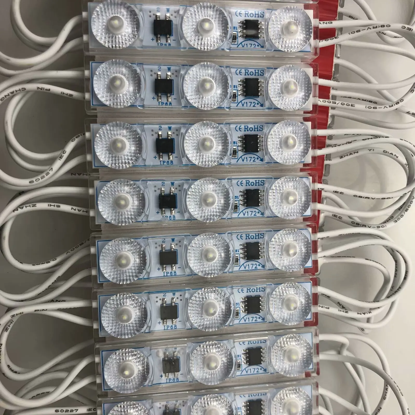 Супер яркий SMD 3030 диффузный Светодиодный модуль водонепроницаемый белый теплый 110 В 220 IP68 для рекламной доски
