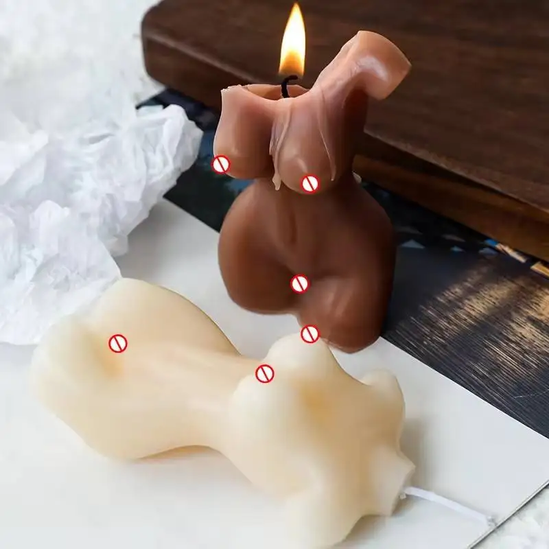 2024 Hot Sale Porn Candles Female Nude Body Shape Candles Art Sculpture Statue Soy Wax Body Shaped Massage Candles