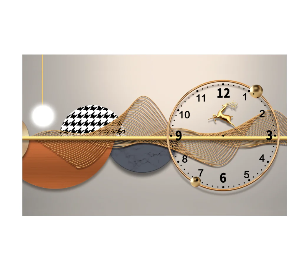 Custom Wholesale Paintings Home Metal Arts Modern Large Luxury 3d Decor Nordic Wall Clock Decoration peinture Decoracaoe intura
