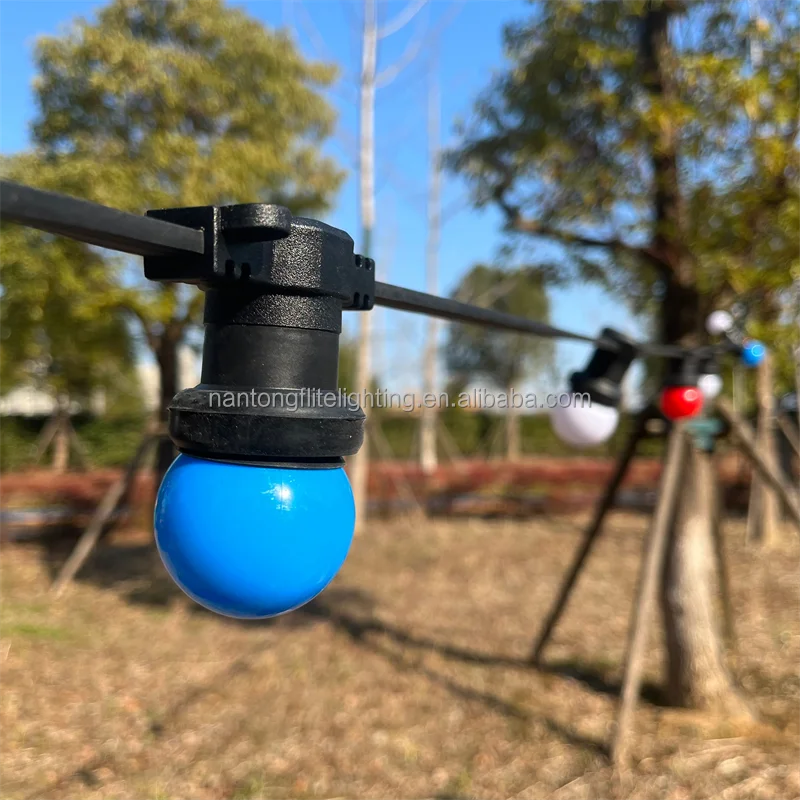 Customized Length Space Waterproof E27 Led String Holiday Lighting Festoon Light Belt Light for Party Holiday Decoration