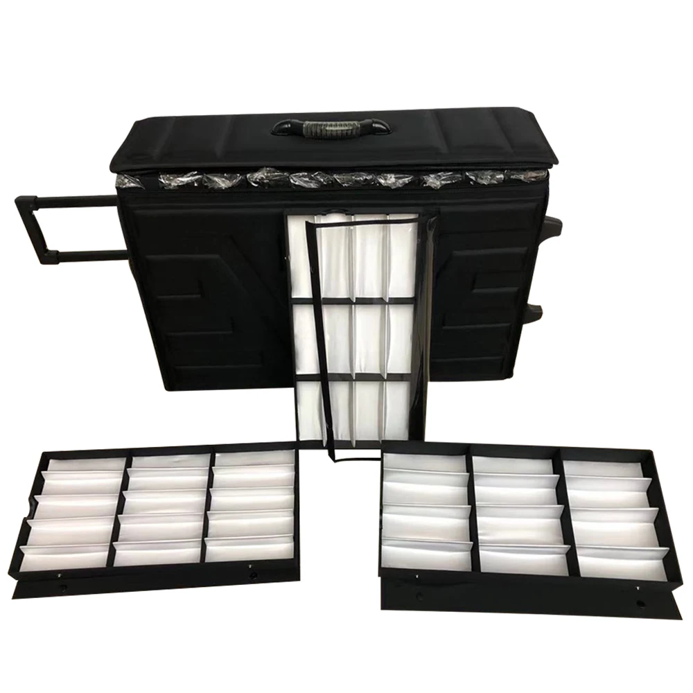 Shinetai No MOQ Black EVA 240 Grid Optical Sunglasses Exhibition Display Glasses Suitcase