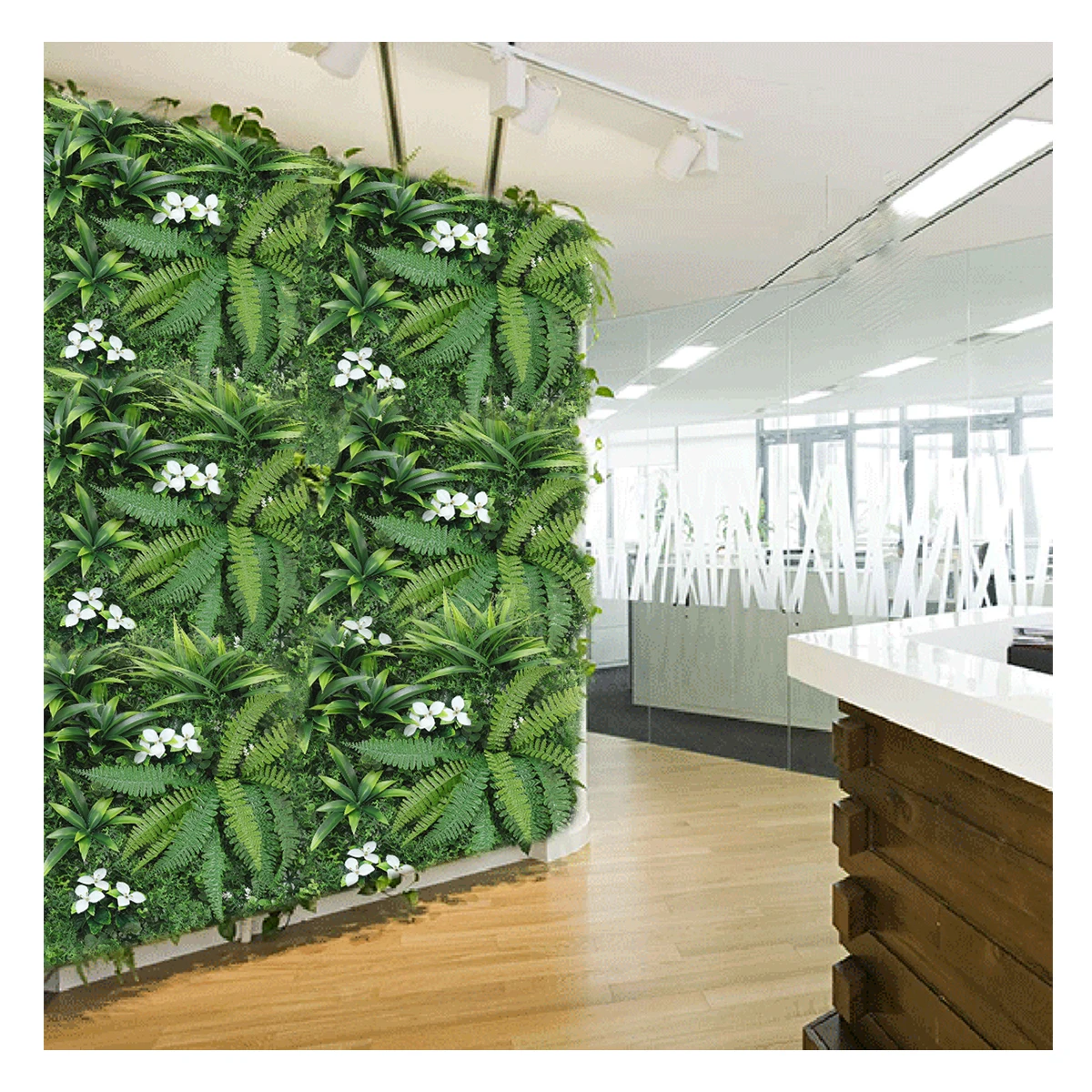 P172 Home Garden Decor No Fade Faux Plastic Grass Mixed Boxwood Hedge Fence Panel Backdrop Artificial Plant Wall