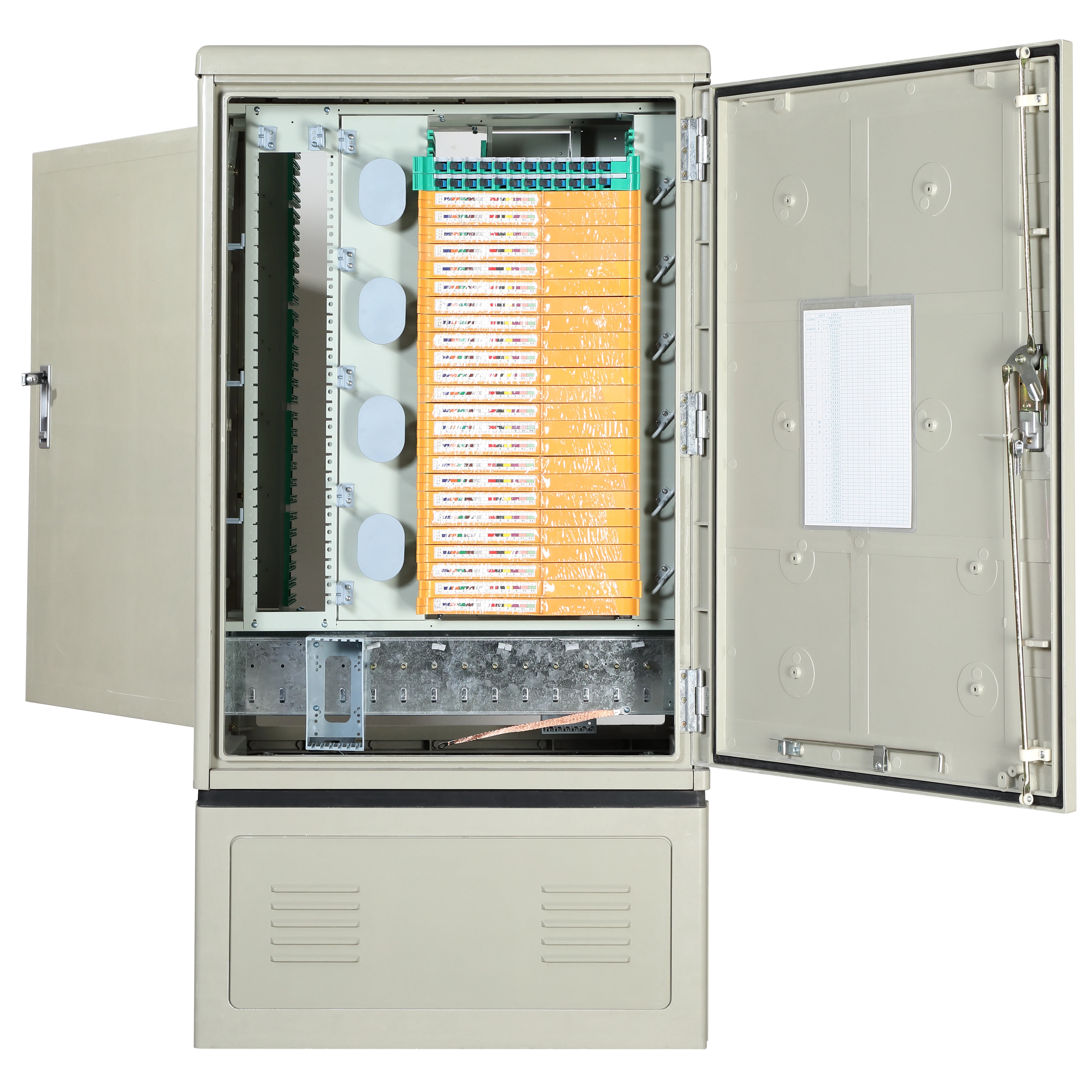 576 Core Outdoor Optical Fiber Box Telecommunication Network Cabinet Optic Cross Connect Cabinet OCC for FTTH