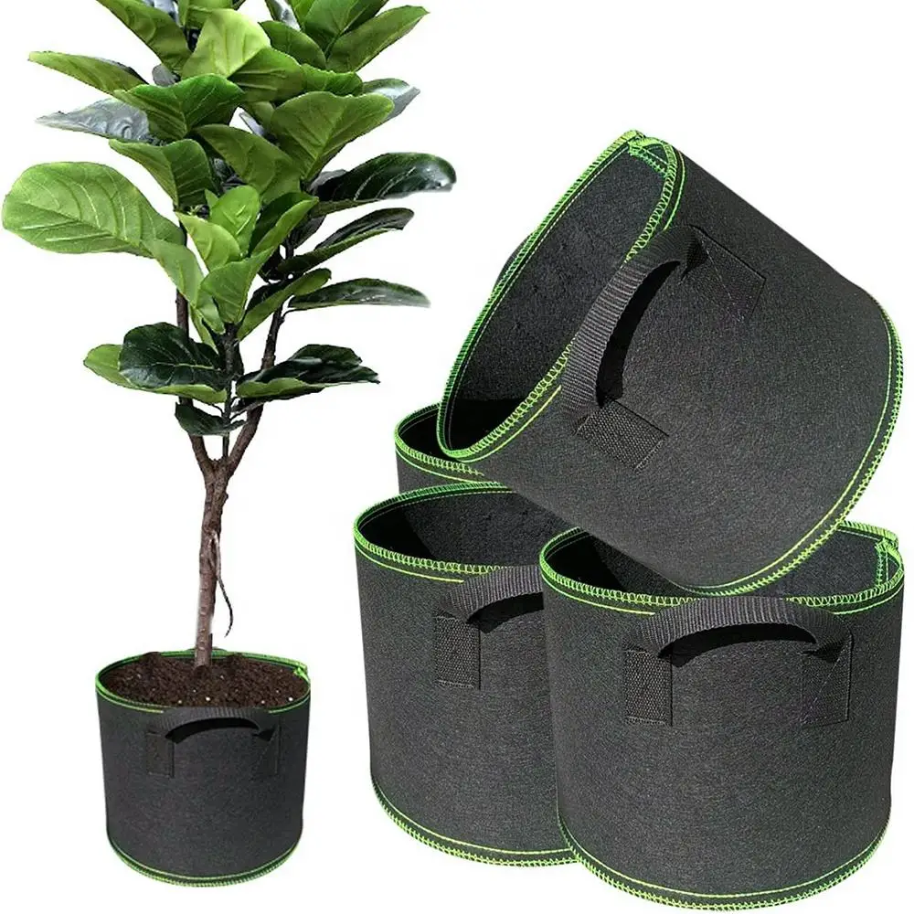 Cheapest 1/2/3/5/7/10/15/20/25 Gallon Planting Bags Blueberry Grow Pot Plant Tree Seedlings Non Woven Plant Grow Bags For Agricu