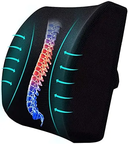 Almohada de apoyo lumbar para silla de oficina - Almohadilla lumbar de espuma viscoelastica