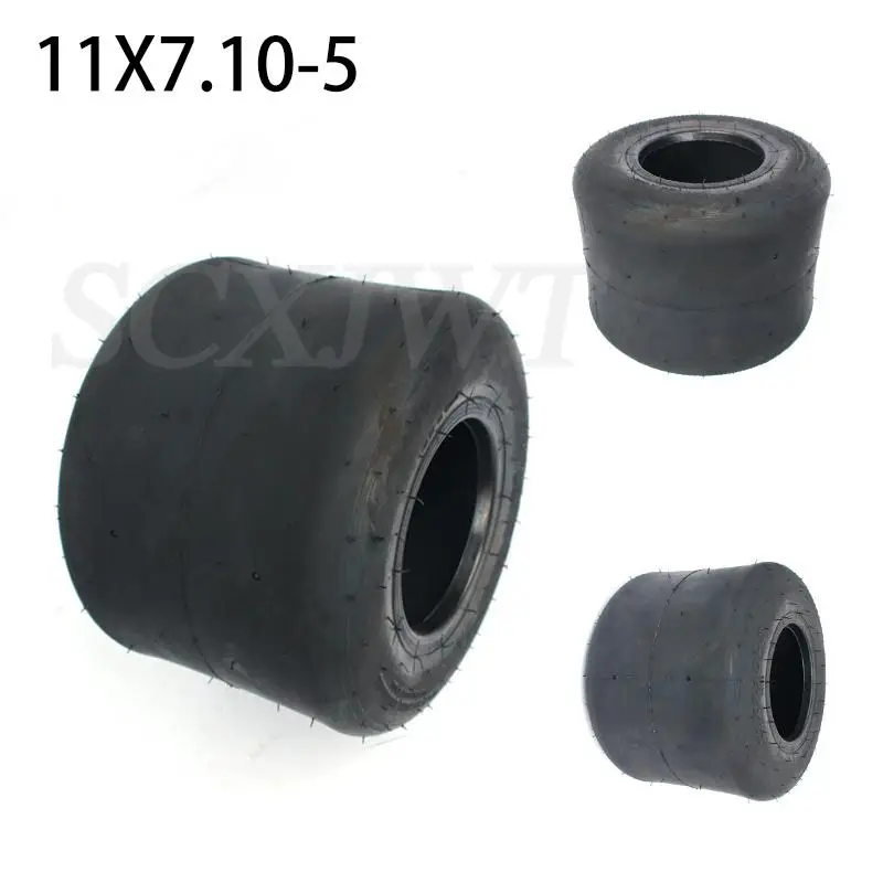 11x7.10-5 Tubeless Tire Go Kart Drift Tyre Rear Wheel Racing Karting Slick Tires Accessories
