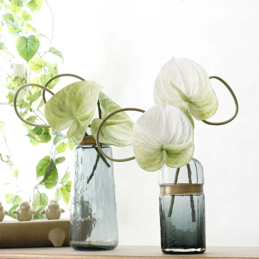 Hot sale Natural Artificial flowers Anthurium for wedding decoration