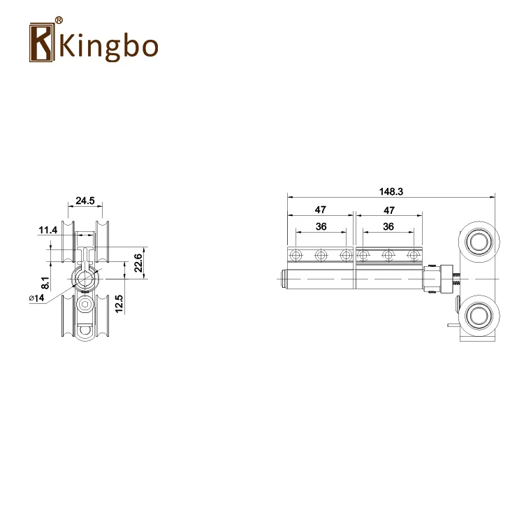 Низкая цена, сверхмощные шарнирные роликовые петли, алюминиевые бискладные дверные аксессуары, Верхний роликовый складной дверной шарнир