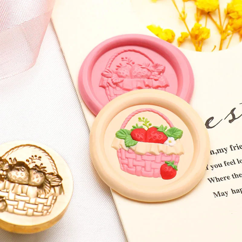 Hot Sells Strawberry Series Strawberry Ice Cream Cake Strawberry Jam Wax Seal Stamp Head