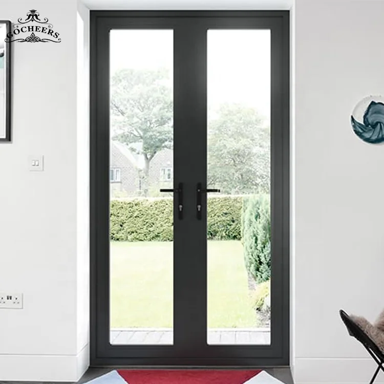 GC Modern French Interior Doors Wrought Iron Glass Door Front Doors for Houses Modern