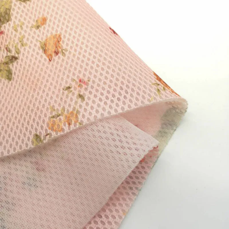 Hot Selling Recycled Power Printing 3D Air Spacer Sandwich Mesh Fabric Prints For Dress