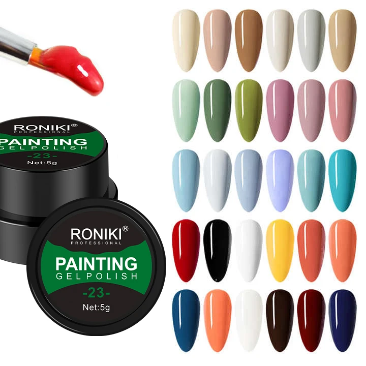 RONIKI Wholesale OEM Self Leveling Nail Gel UV LED Extending French White Pink Clear Enhancement Gel Nail Polish