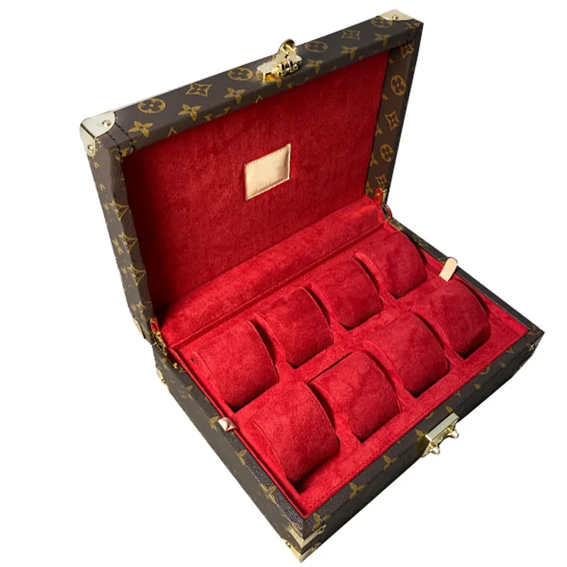 8 Luxury Handmade MDF Watch Box Brand Watch Packaging Case Featuring leather Material