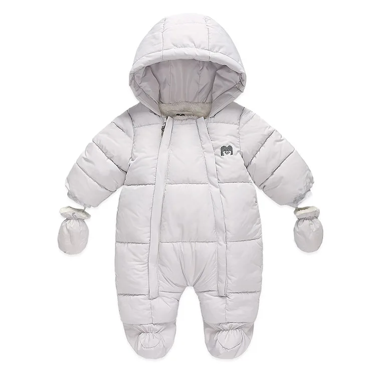 Winter Baby Clothes With Hooded Fur Newborn Warm Fleece Bunting Infant Snowsuit Toddler Girl Boy Snow Wear Outwear Coats