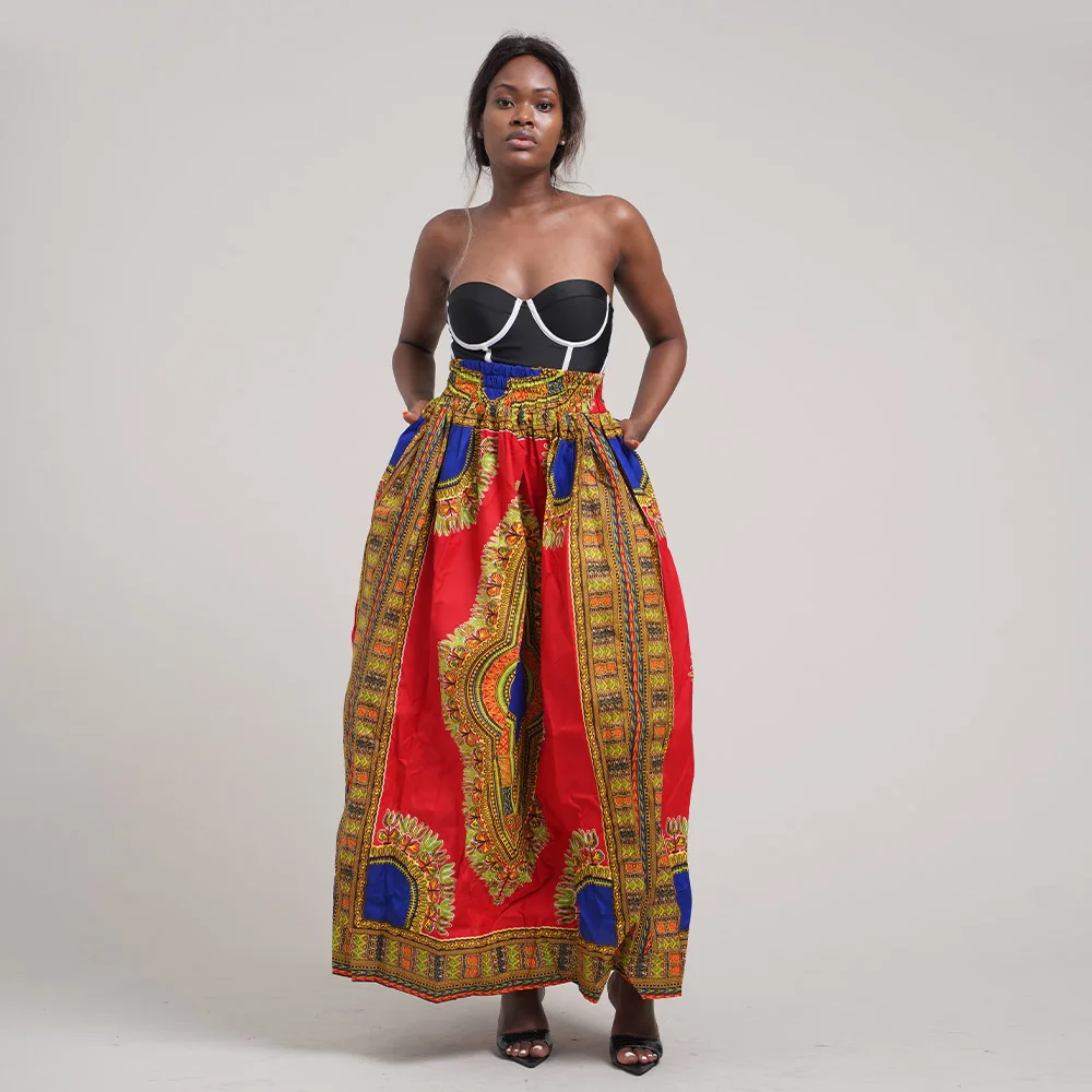 Spring Hot Selling Ladies Skirt Wholesale Ankara Design African Print Clothing