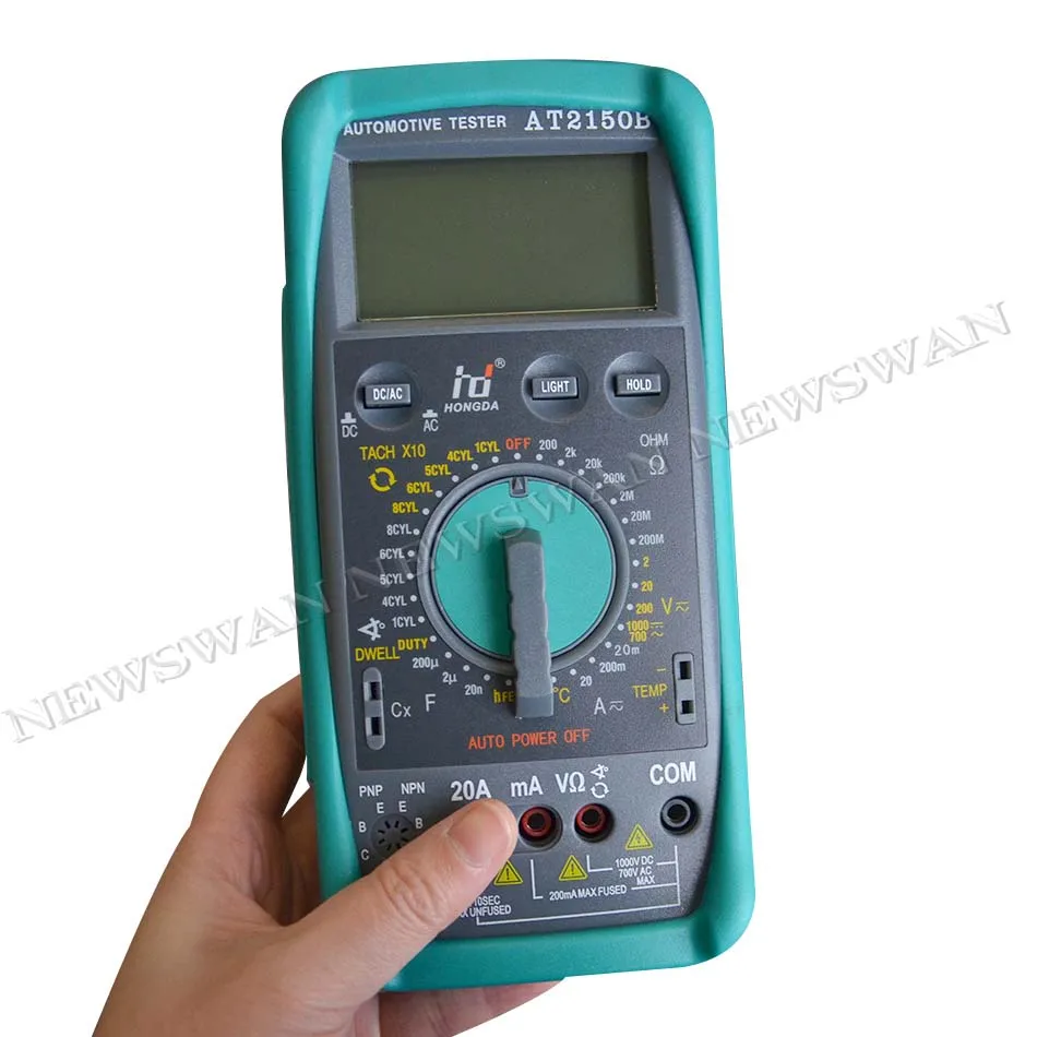 
AT2150B Automobile Maintenance Repair Meter Tester Digital Car Repair Multimeter Tachometer with LCD Backlight 