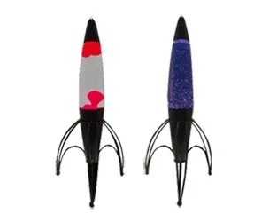 Retro funky lovely relaxation new style color changing rocket novelty plastic motion floating lava lamp