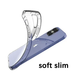 Transparent Mobile Phone Case Gel TPU Case Cover for iPhone 13 8 Plus 7 6 5 XR 12 14 15 Pro Max Clear Case Silicon Transparent