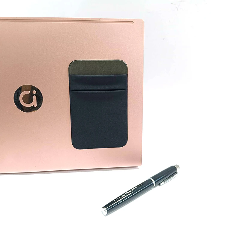 Special Offer Customized Black Elastic 2 Slots Stick On Phone Wallet Phone Pocket Card Holder