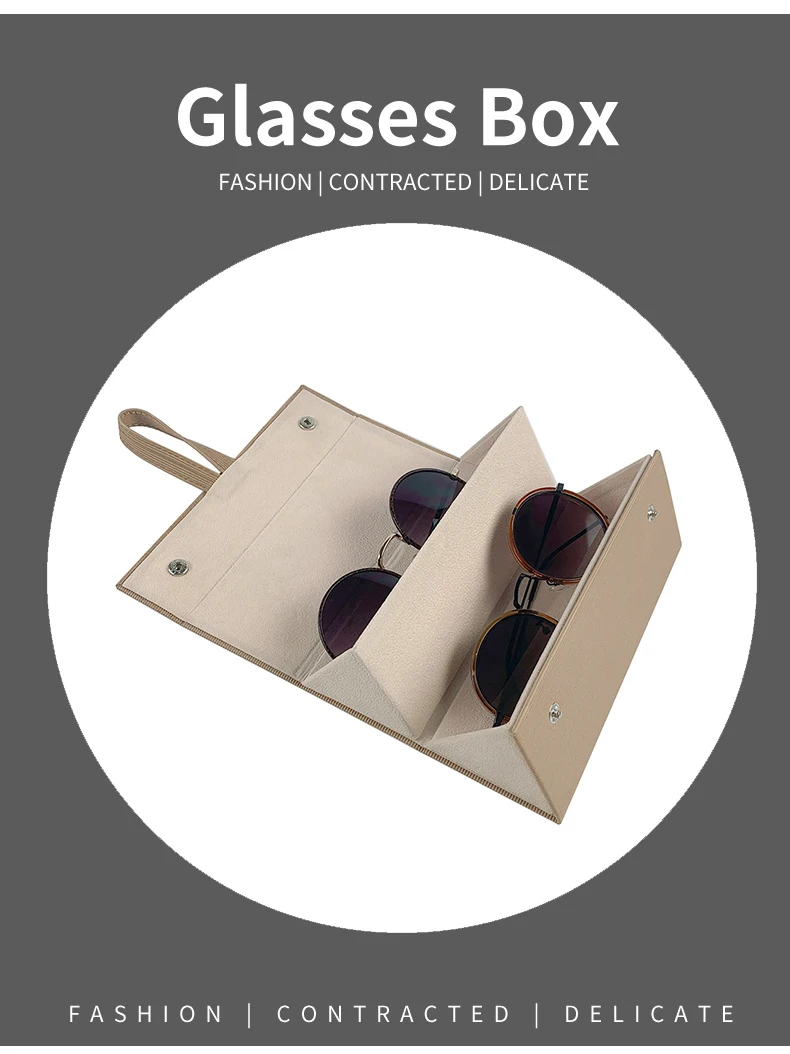 4 Slots Sunglasses Organizer 5 Slots Travel Glasses Case 3 Slots Portable Eyewear Box Packaging Storage Case