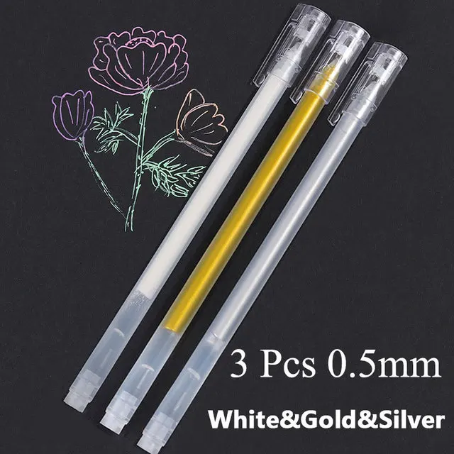 Glitter highlight Marker Pens Set  with  Permanent  ink Scrapbook Tire Pen Waterproof School supplies