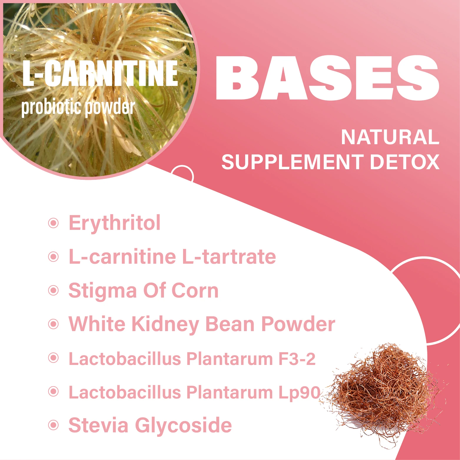 Высококачественный лиофилизированный порошок L-Carnitine пробиотик премиум-класса аминокислотная добавка сжигатель жира похудение напиток для женщин