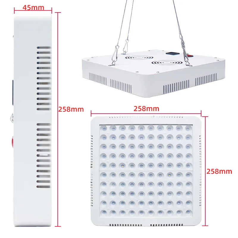 Indoor Full Spectrum Plant Lamp 600W With Fan LED Grow Light for Greenhouses Vegetable Planting Light