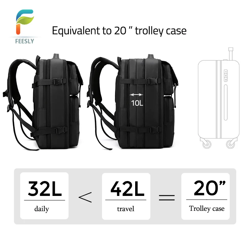 Expandable 2021 new waterproof bag laptop waterproof topography backpack outdoor sacs a dos 17.3 inches laptop backpack