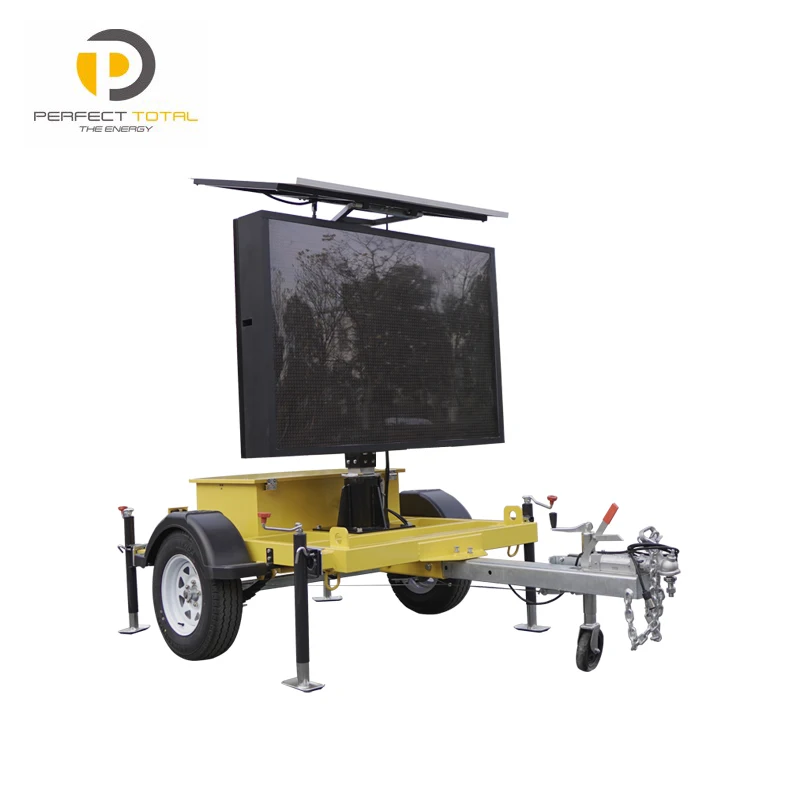 Sign Trailer Amber Color Variable Message