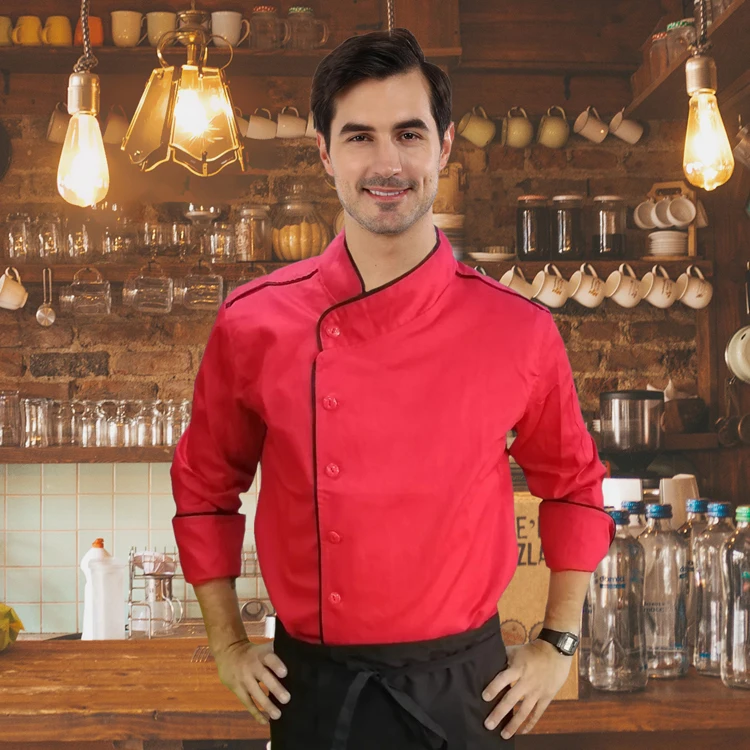 Chef Wear Uniform Chef Jacket Long Sleeve Chef Coat for Men