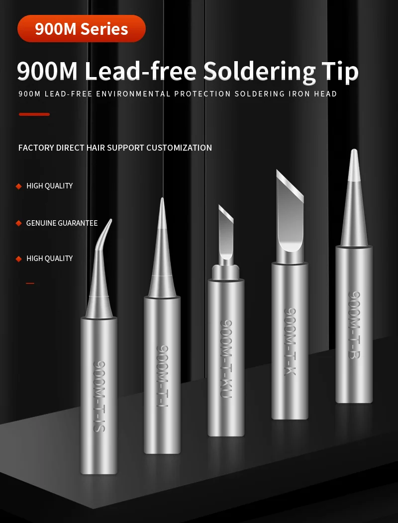 Wholesale Factory price 900M Series 900M-0.8C/1C/2C/3C/4C Lead-free Soldering Iron Tips Used In 936/937 Soldering Station