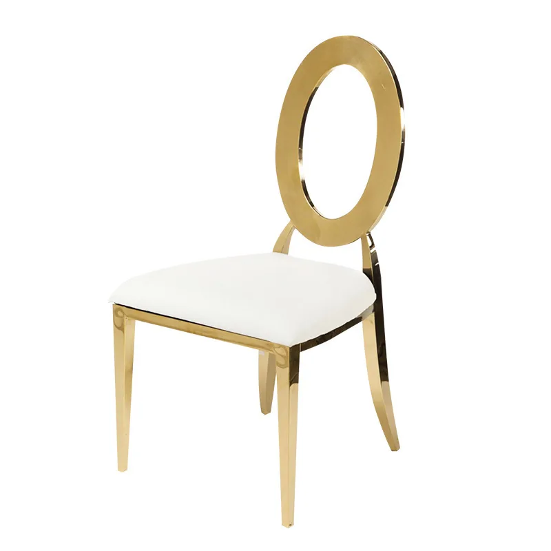 Party Outdoor Wedding Event Banquet Wedding Gold O Back Chairs Luxury Chairs For Wedding Reception with shipping service