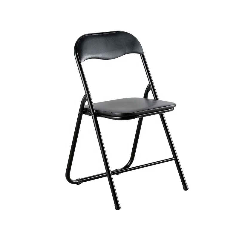 Outdoor Padded Metal Plastic Banquet Wedding Folding Chairs Wholesale Stackable Black Garden Folding Chairs For Party Events