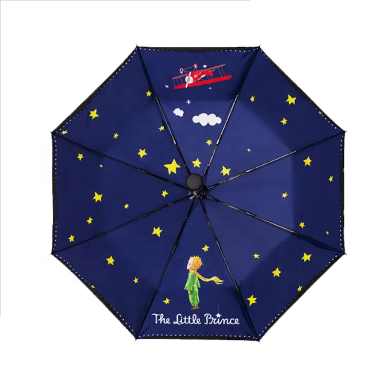 Oem Umbrella Factory Price The Little Prince Three Fold 21Inch*8K Umbrella Custom Printed Umbrella