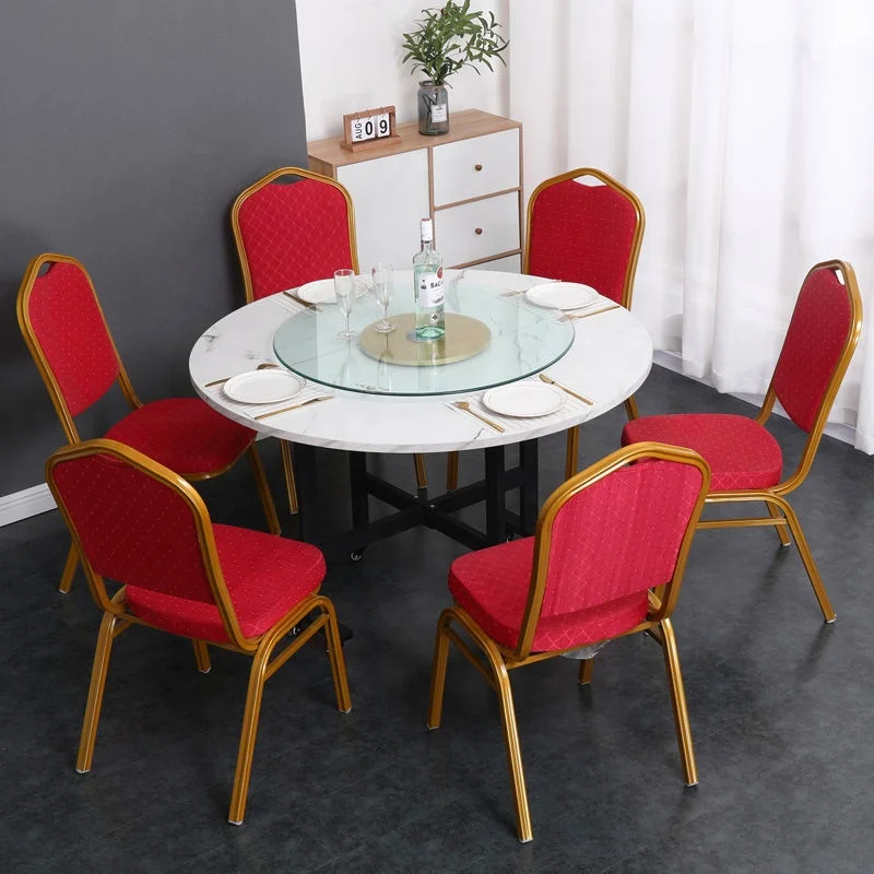Недорогие Металлические алюминиевые железные стальные штабелируемые красные банкетные стулья для ресторанов и отелей