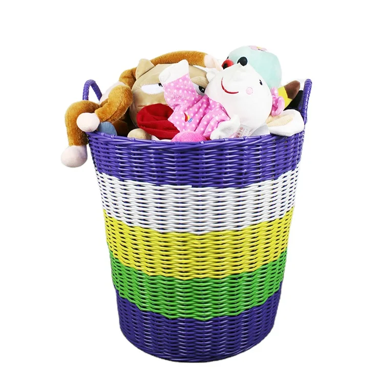 400892 extra large children hand made rattan bath toys storage basket home laundry storage organization basket