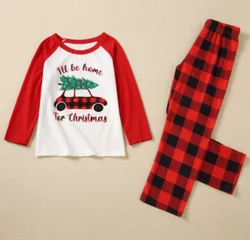 2021 New wholesale drop shipping lovely christmas tree printed family  matching christmas  pajamas sets  christmas  pajamas