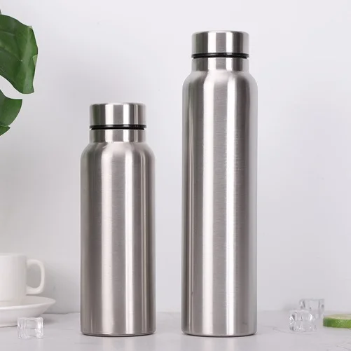 Outdoor 500ml single wall stainless steel sport water drinking bottle for mountaineering and hiking