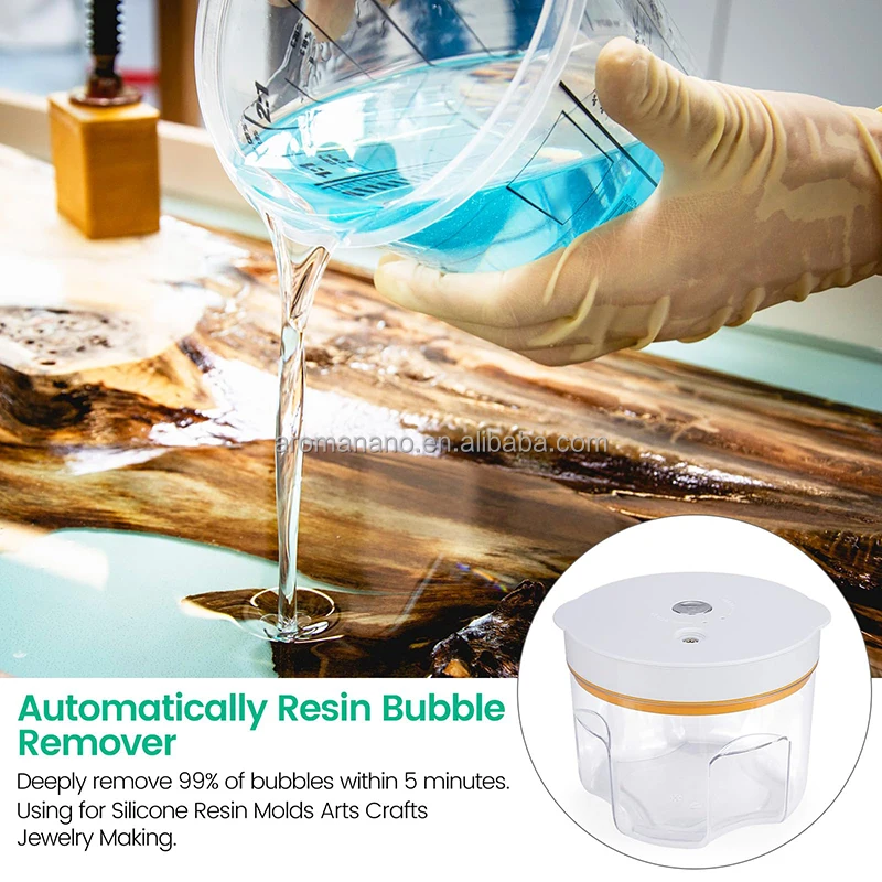 Wide Vacuum Degassing Chamber Compact Epoxy Resin Airless Machine for Silicone Resin Molds Arts Crafts Resin Bubble Remover