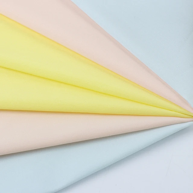 Wholesale high elastic 60 count high density 95gsm plain soft cotton brocade fabric for shirts and dresses