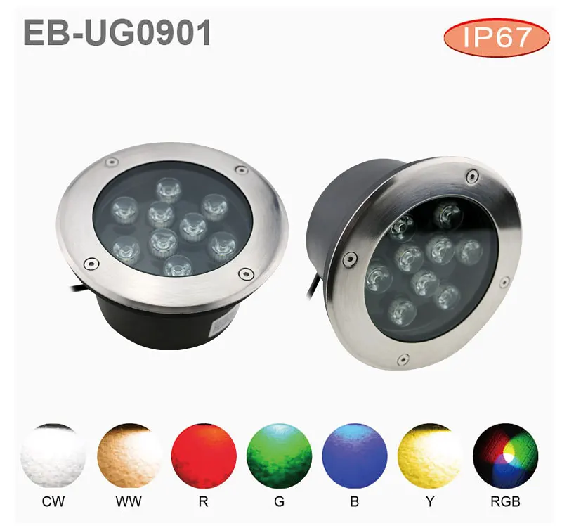 Brightness garden trees up lighting IP65 9W RGB outdoor led inground light