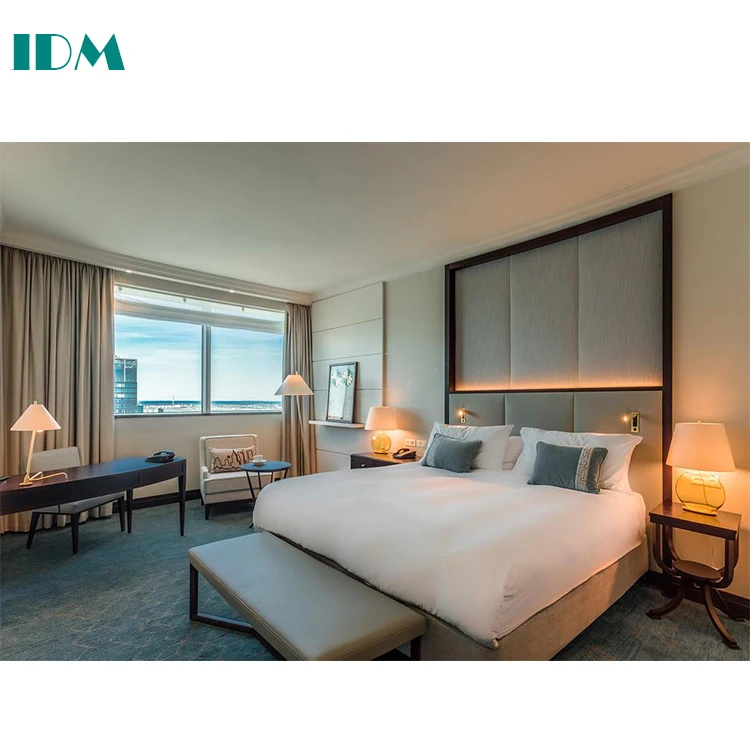 IDM-486 Modern Hotel Room Bed Furniture For 5 Stars Hotel  Furniture