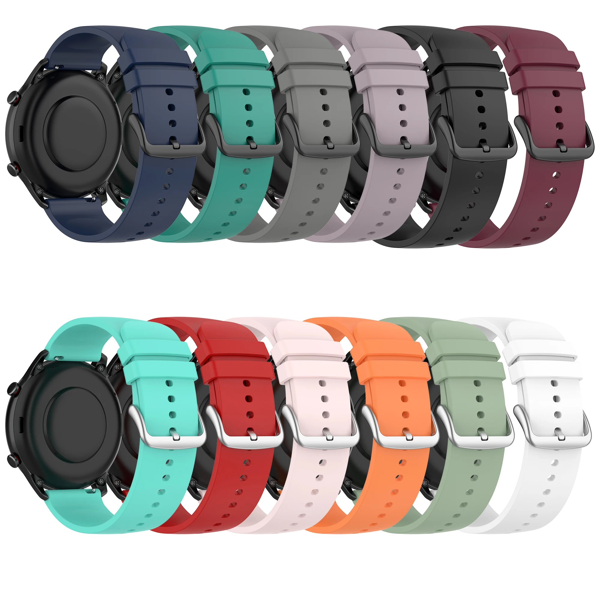 Wrist Strap 22mm Sports Silicone bands for Huami Amazfit PACE Stratos 3 2/2S GTR 47mm Smart Watch Replacement