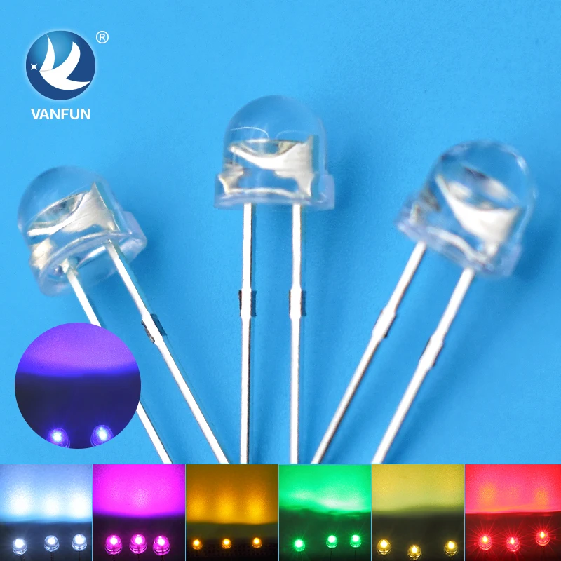 5mm Super Bright Blue Multicolor LED Straw Hat Lamp DIP LED Diode