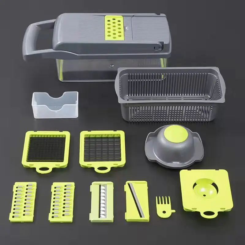 12 In 1 Hand Operated Vegetable Mandoline Slicer Veggie Chopper, Food Chopper Onion Cutter Veget