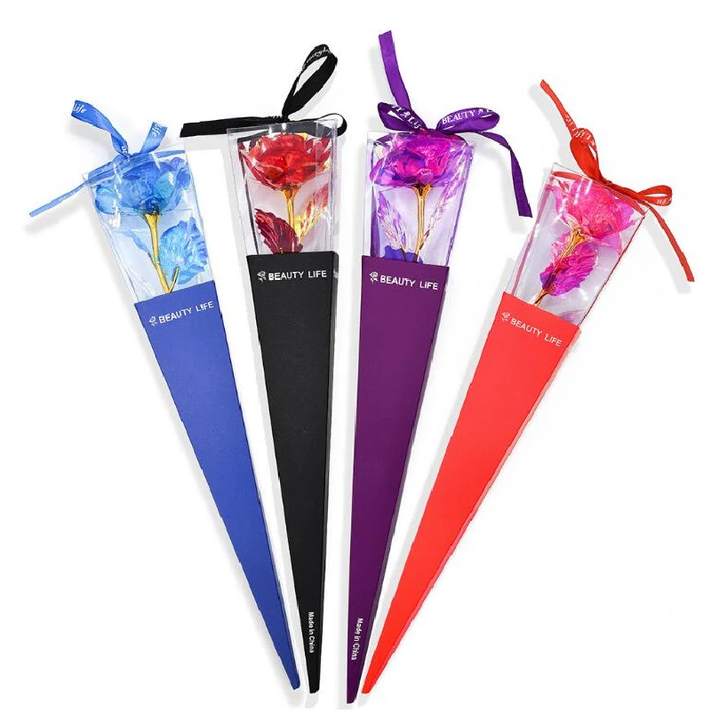 Luxury Round Plastic PVC Single rose box