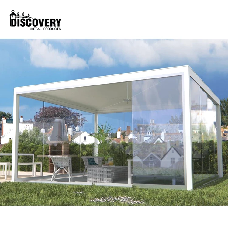 OEM Pergola Factory Aluminium Patio Covered Pergolas with or without motor  For Sale